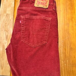 Levi's Men's Rich Red Corduroy Pants